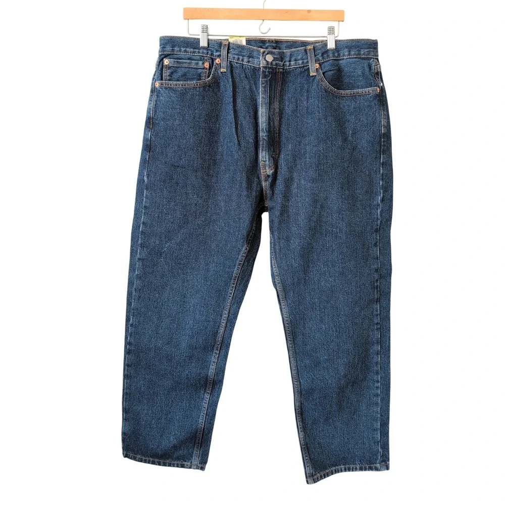 NWT Levis 505 Regular‎ Fit Straight Leg Denim Mens Jeans 42x29 40x29 Dark Wash